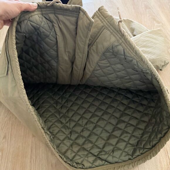 Vintage J Crew Oarsman Parka Jacket Coat Men’s Size Large Tan Khaki 90’s Lined - Picture 13 of 16